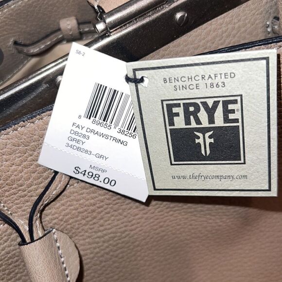NWT Frye Faye Shoulder Bag- Gray/Taupe - Picture 10 of 11